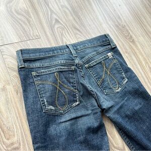 Vintage Y2K 2000s Women’s Juicy Couture Capris Ankle Cropped Denim Pants Size 24